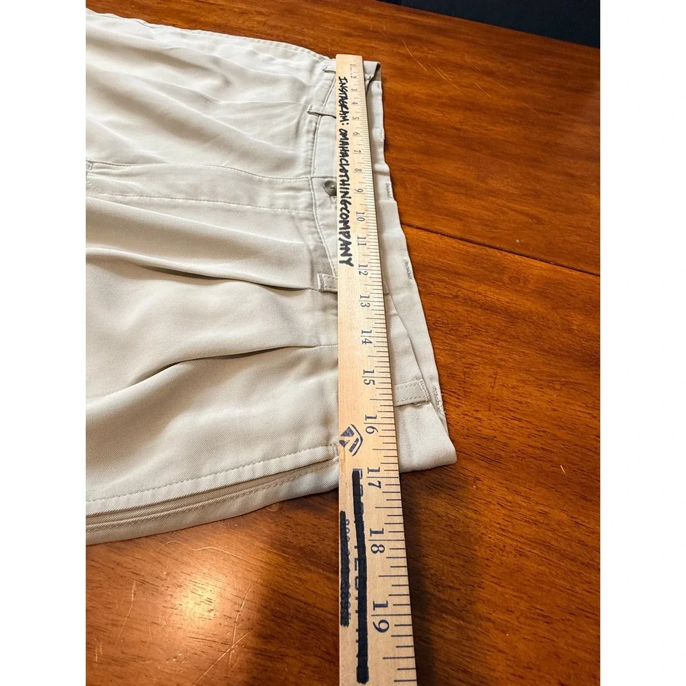 Mens Tencel Golf Pleated Front Shorts Tan Size 34‎ Summer Classic Work Chino